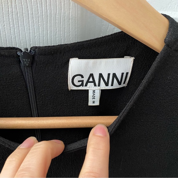 GANNI Ruffle Sleeve Dress - Picture 2 of 6